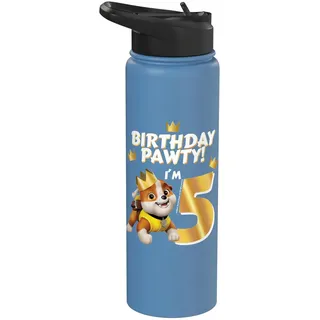 Offizielles Paw Patrol Rubble Birthday Pawty I'm 5 Party Stainless Steel Insulated Water Bottle