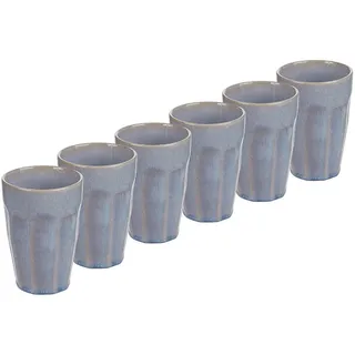 Butlers Tassen Becher 6er-Set Bergamo 330 ml , Hellblau , Keramik , Geschirr, Tassen, Kaffeetassen