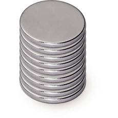 Bild Magnet (Ø x H) 10 mm x 1 mm Scheibe Silber 10 St. 6166196