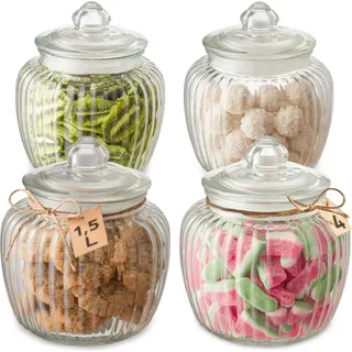 Praknu Vintage Vorratsglas 1,5 L 4 St.