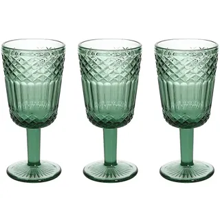 Tognana Claire, Set mit 3 Gläsern, Glas, grün