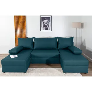 Collection AB »Pico U-Form« Wohnlandschaft,2 X Ottomane,Polyätherschaum Polsterung, blau