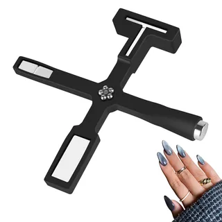 Cat Eye Magnet,Upgraded 5 In 1 Multi Funktions Katzenaugen Magnetstifte Mit Silikon Schutzhülle, Multifunktionaler Kreuz-Katzenaugen Cateye Magnet,Für Katzenaugen Nagellack,Nail Art