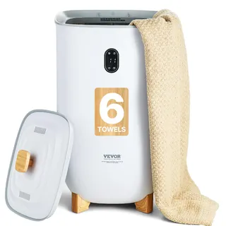Vevor 35 L Handtuchwärmer-Eimer, Handtuchwärmer mit LED-Bildschirm und Trockenfunktion, intelligenter Handtuchwärmer mit einstellbarem Timer für Badezimmer, Bademantel, Decke und Pyjama
