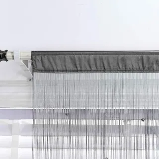 Dichte Grijs 90x200cm Spagatig Deurgordijn - Bunt