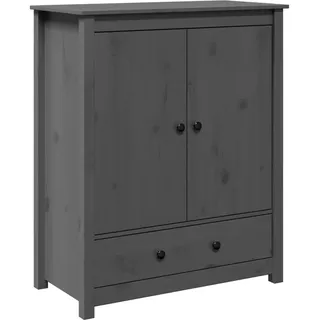 vidaXL Highboard Grau 83x41,5x100 cm Massivholz Kiefer