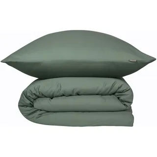 SCHIESSER Bettwäscheset Ella - - 2-teilig - 155 x 220 cm - Dunkelgrün