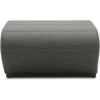 DOMO. collection Outdoor Polsterhocker Borkum, Hocker wetterfest, Gartenmöbel, Gartensofa, Gartenhocker, 73 x 63 x 40 cm (BxTxH), anthrazit