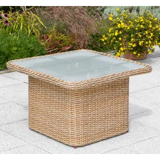 Merxx Duplex Gartentisch 72 x 72 x 45 cm natur