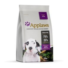 2x15kg Pui Puppy Applaws Hrană uscată pentru câini de talie mare