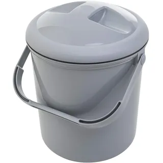 Rotho Babydesign Bella Bambina Windeleimer 11L mit Deckel, grau aus Kunststoff