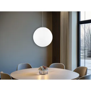 Deckenleuchte City 1 flammig Glaskugel Ø35cm - Silber, Weiß