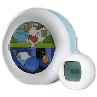 Claessens' Kids Kid'Sleep Moon Schlaftrainer & Nachtlicht für Kinder | White / Blue - Weiß, Blau