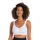 Damen Flex Sport-BH Atmungsaktives Tactel-Mikrogewebe Racerback-Design mit Vollständiger Abdeckung für Low-Impact-Workouts Weiß