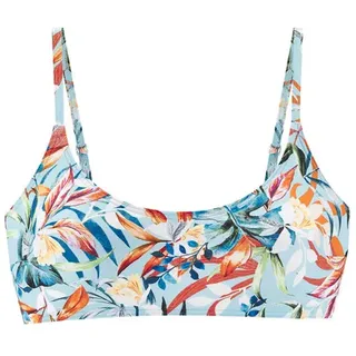 VENICE BEACH Bustier-Bikini-Top Damen hellblau-bedruckt Gr.34 Cup C/D