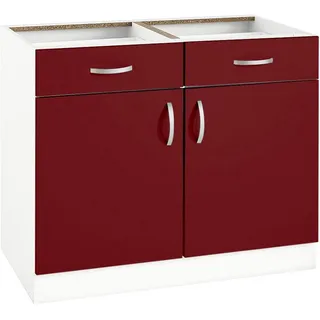 WIHO KÜCHEN Unterschrank »Flexi«, Breite 100 cm rot