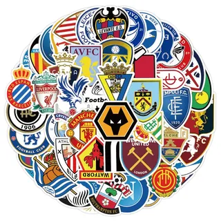Logo der Fußballmannschaft adesivi Pack 100 pezzi per bottiglia d'acqua Laptop Car Skateboard Decor Adolescenti Adulti
