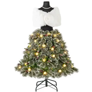 Costway Weihnachtsbaum Grün , Kunststoff , 150 cm , Dekoration, Weihnachtsdekoration, Christbäume & Zubehör