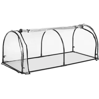 Relaxdays Frühbeet Kunststoff Schwarz Transparent 0 mm 0,78 m2