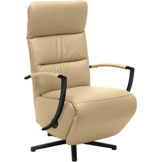 Cantus Relaxsessel , Beige , Leder , Echtleder , Color-Finish-Leder , 64x112x80 cm , Fußauswahl, Lederauswahl, Stoffauswahl, Relaxfunktion , Wohnzimmer, Sessel, Ledersessel