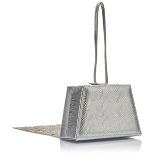 NAEMI Women's Abendtasche Damen Clutch, Silber