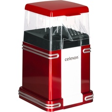 Celexon CinePop CP250 Popcornmaschine im Retrolook inkl. Deckel zur Dosierung Fuellmenge ca. 100g Ma, Fun Kitchen
