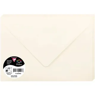 Clairefontaine 56040C 20 Umschläge Pollen C5 120g Naturweiß
