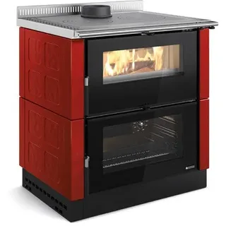 La Nordica Küchenofen | Verona XXL Majolika | bordeaux | 7,0 kW