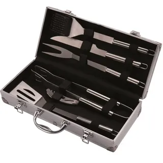 Sandrigarden Grillbesteck Set 6 Stück Edelstahl weiß