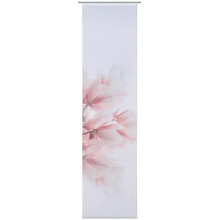 Novel Flächenvorhang , Rosa , Textil , Blume , 60x255 cm , Heimtextilien, Vorhänge, Flächenvorhänge