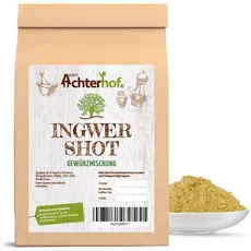 Ingwer Shot Gewürzmischung 100g | natürlich scharf | Ingwer Shot schnell und einfach selbstgemacht | Ginger-Shot vegan | für deinen Ingwerkick in Spitzenqualität | vom Achterhof