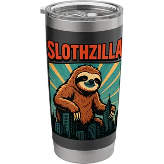 Slothzilla Fantastisches Faultier Doppelwandiger Edelstahl-Thermobecher