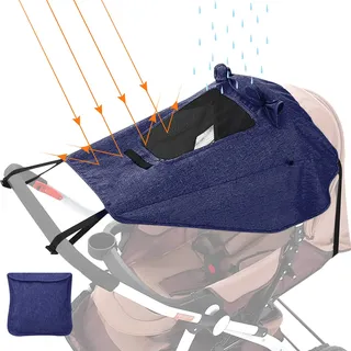 GeeRic Sonnensegel Kinderwagen mit UV Schutz 50+ Universal Staubdicht/Winddicht Sonnendach für Kinderwagen und Buggy