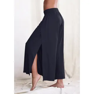 Haremshose LASCANA, Damen, Gr. 32/34, N-Gr, schwarz, Single Jersey, Obermaterial: 93% Polyester, 7% Elasthan, unifarben, Hosen Haremshose, mit überlappenden Seitennähten, Topseller