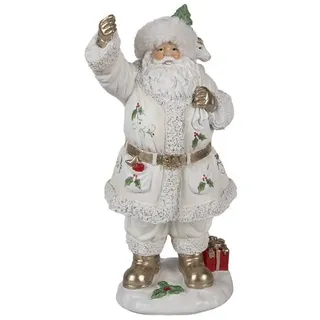 Deko Figur Weihnachtsmann Nikolaus figur Weihnachten Shabby Vintage weiß 30cm