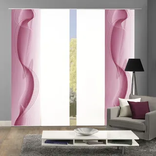 HOME WOHNIDEEN Flächenvorhang-Set »FILIZ 4er rot 60x245 cm