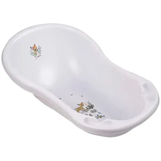 keeeper Bambi Ergonomische Babywanne mit Stöpsel, Ab 0 bis ca. 12 Monate, 84 cm, Maria, Nordic White (Weiß)