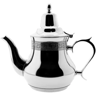 Sunay Orientalischer Teekocher geeignet für alle Herdarten aus Edelstahl in Silber 2 L