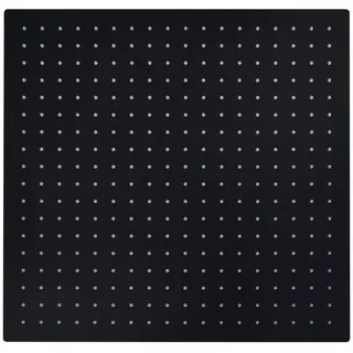 vidaXL Regenbrause Edelstahl 50x50 cm Quadrat Schwarz