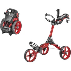 CaddyTek Caddylite Compact, Rot Golf Push Pull Cart/Trolley, Einheitsgröße