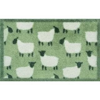 Turtle Mat wash+dry FUßMATTE Flock green, Grün, Textil, Schaf, rechteckig, 40x60 cm, Oeko-Tex® Standard 100, Teppiche & Böden, Fuß & Stufenmatten, Fußmatten und Schmutzfangmatten
