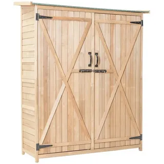 Costway Geräteschrank 1,40 x 0,50 m Natur