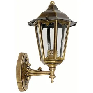 Außen Wandleuchte Messing IP43 h:35cm Rustikal SITIA Lampe Terrasse Haus Tür