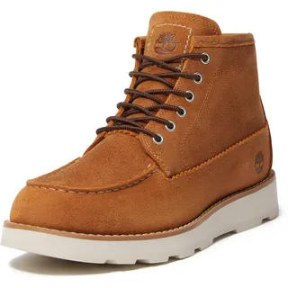 Schnürboots TIMBERLAND "BRITTON MILLSMID LACE UP CHUKKA BOOT", Herren, Gr. 41,5, rust suede, Leder, Schuhe Schnürboots, Winterstiefel, Schnürstiefel, Winterschuhe