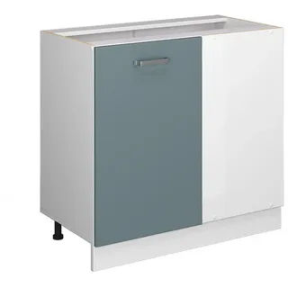 Vicco Eckunterschrank R-Line 86 x 81,6 x 46 cm Blau-Grau