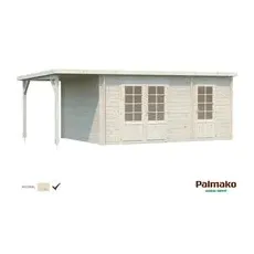 Palmako Ella Holz-Gartenhaus Natur Pultdach Unbehandelt 610 cm x 300 cm