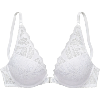 Push-up-BH VIVANCE, Damen, Gr. 70, Cup B, weiß, Spitze, Obermaterial: 89% Polyamid, 11% Elasthan, BHs Push-up-BH, mit Bügel, im High-Apex-Design, verführerische Dessous