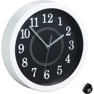 Relaxdays Wanduhr rund 20,0 cm 5520 weiß