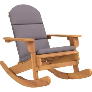 vidaXL Adirondack-Schaukelstuhl mit Kissen Massivholz Akazie - Braun