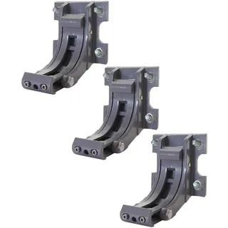 Mendler 3er-Set Wandhalterung für Markise T124, Wandkonsole Wandmontage Adapter ~ grau